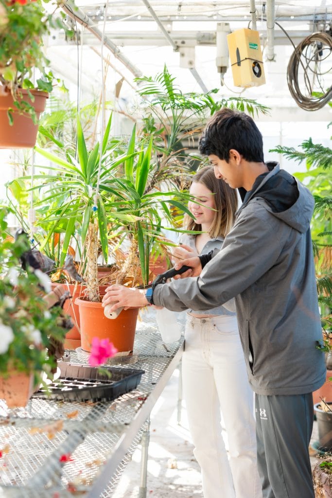 green house Students at Kingswood Oxford in West Hartford promotes hands on learning in science class
