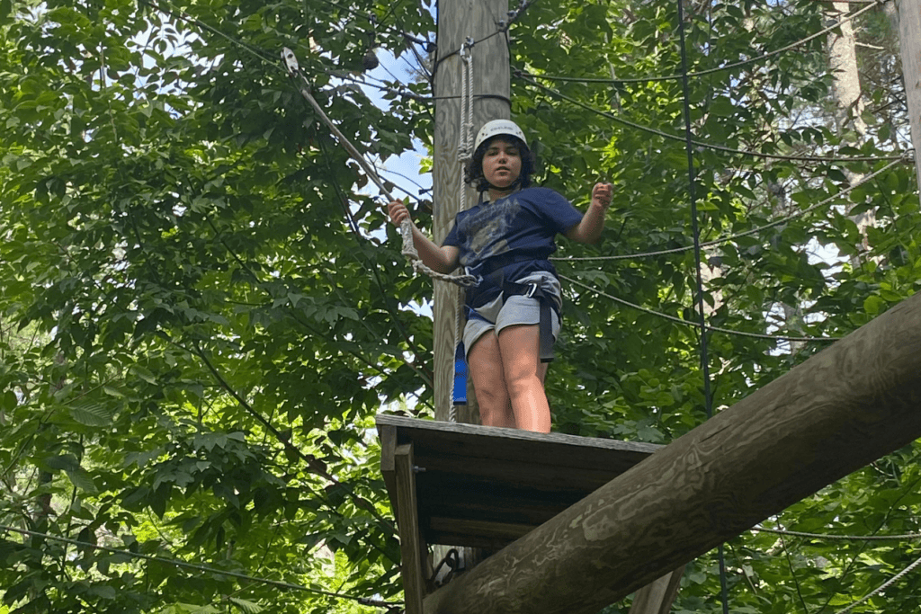 Middle School students build community and learn leadership lessons at an outdoor camp.