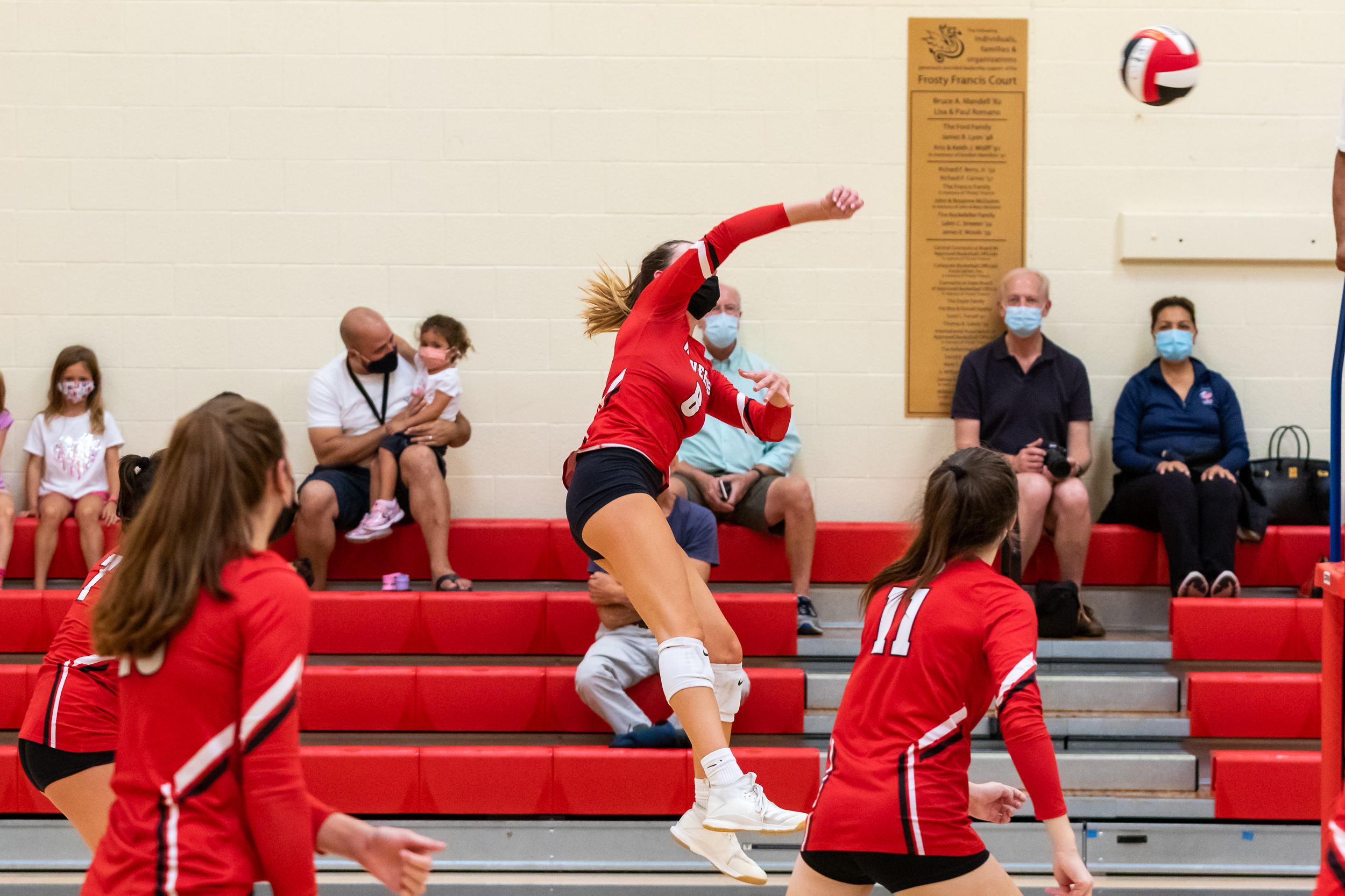 Girls at Kingswood Oxford compete in a highly competitive sports program, including volleyball