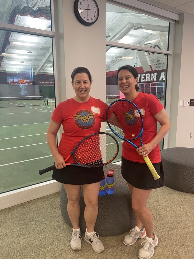 Parent involvment is central to the KO experience. Here they are at the tennis tournament.