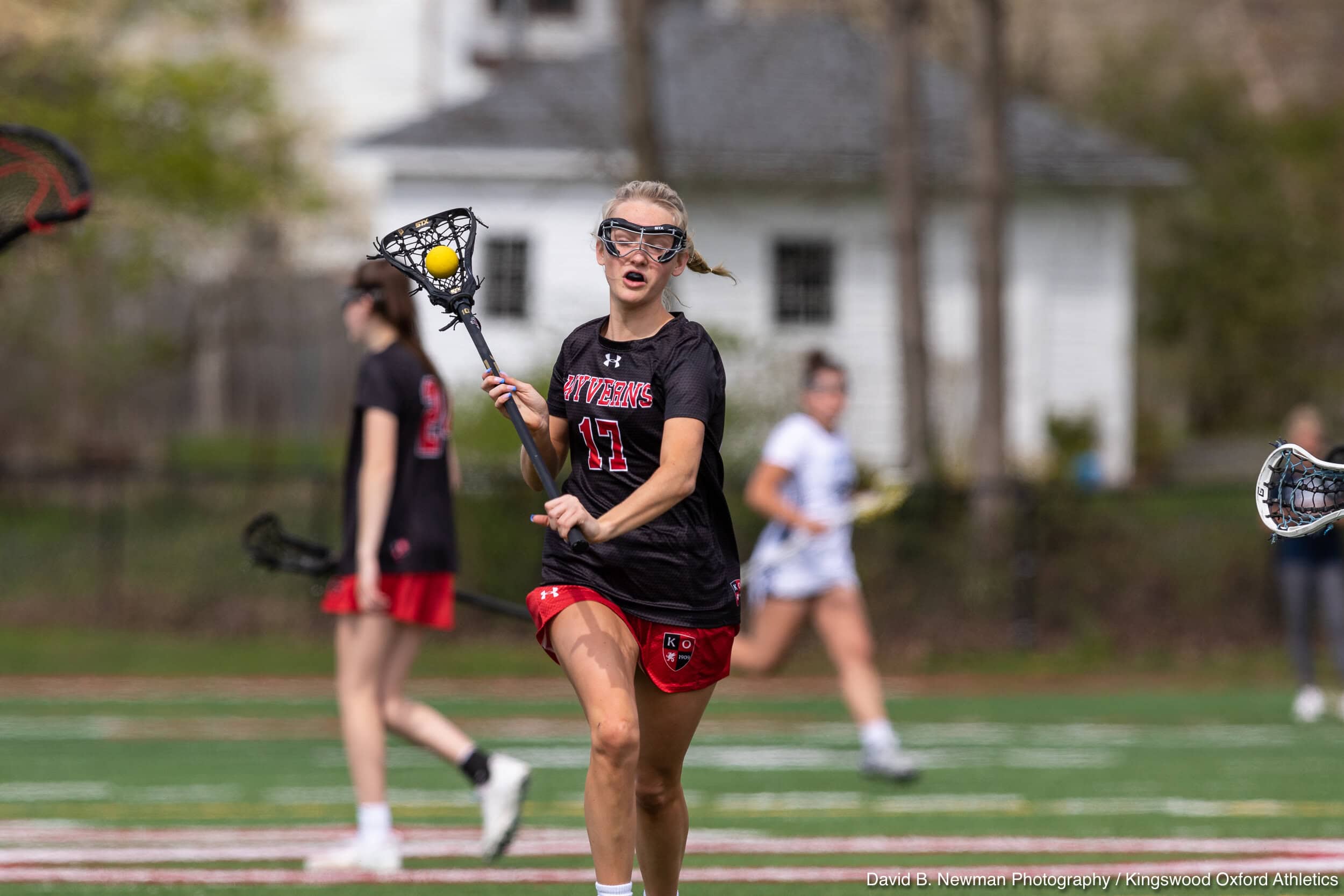 Girls Lacrosse Girls play competitive sports and lacrosse at Kingswood Oxford in West Hartford