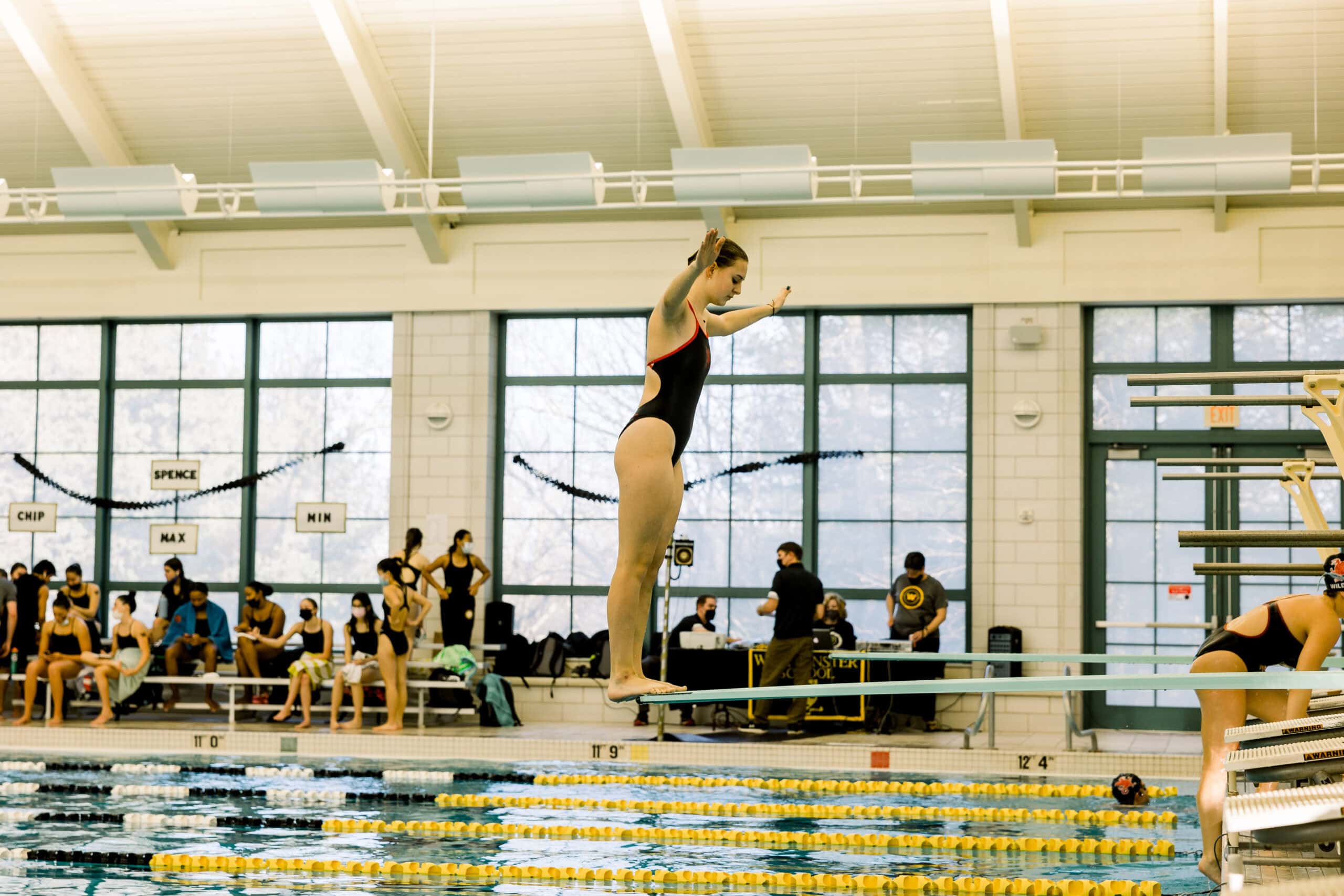 swimming girls varsity Kingswood Oxford girls swimming competes hard and builds community
