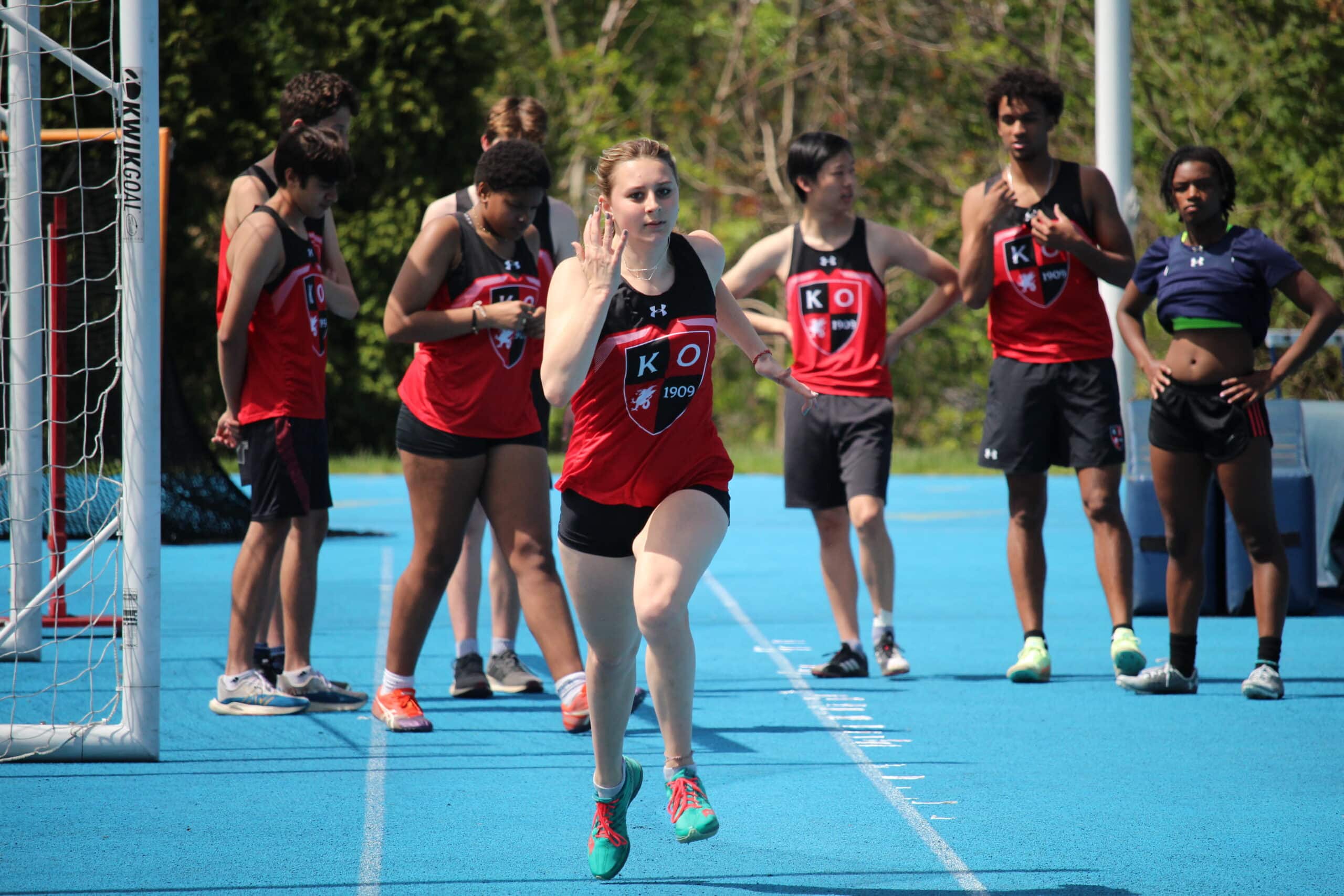Girls track Girls at Kingswood Oxford in West Hartford participate in competitive sports, including squash.