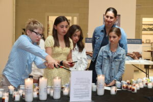 Middle School students at Kingswood Oxford in West Hartford read names of Holocaust victims